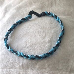 Black and Blue braided sport necklace